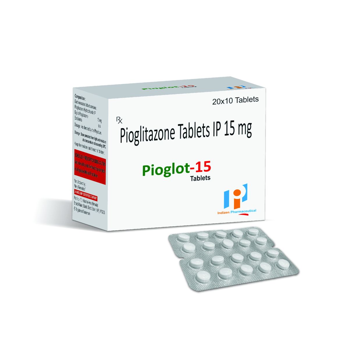 PIOGLOT 15 MG TABLETS